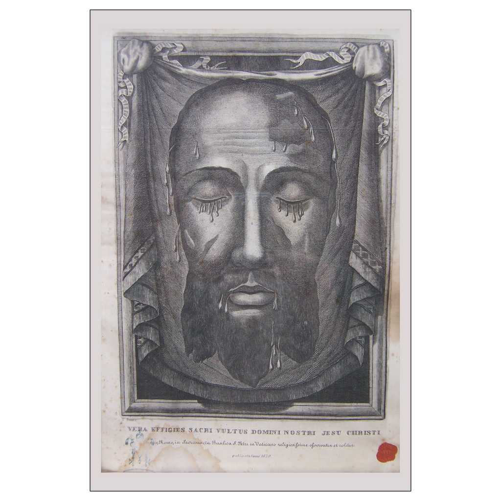 Prayer Card Flat 4x6 - Holy Face Relic