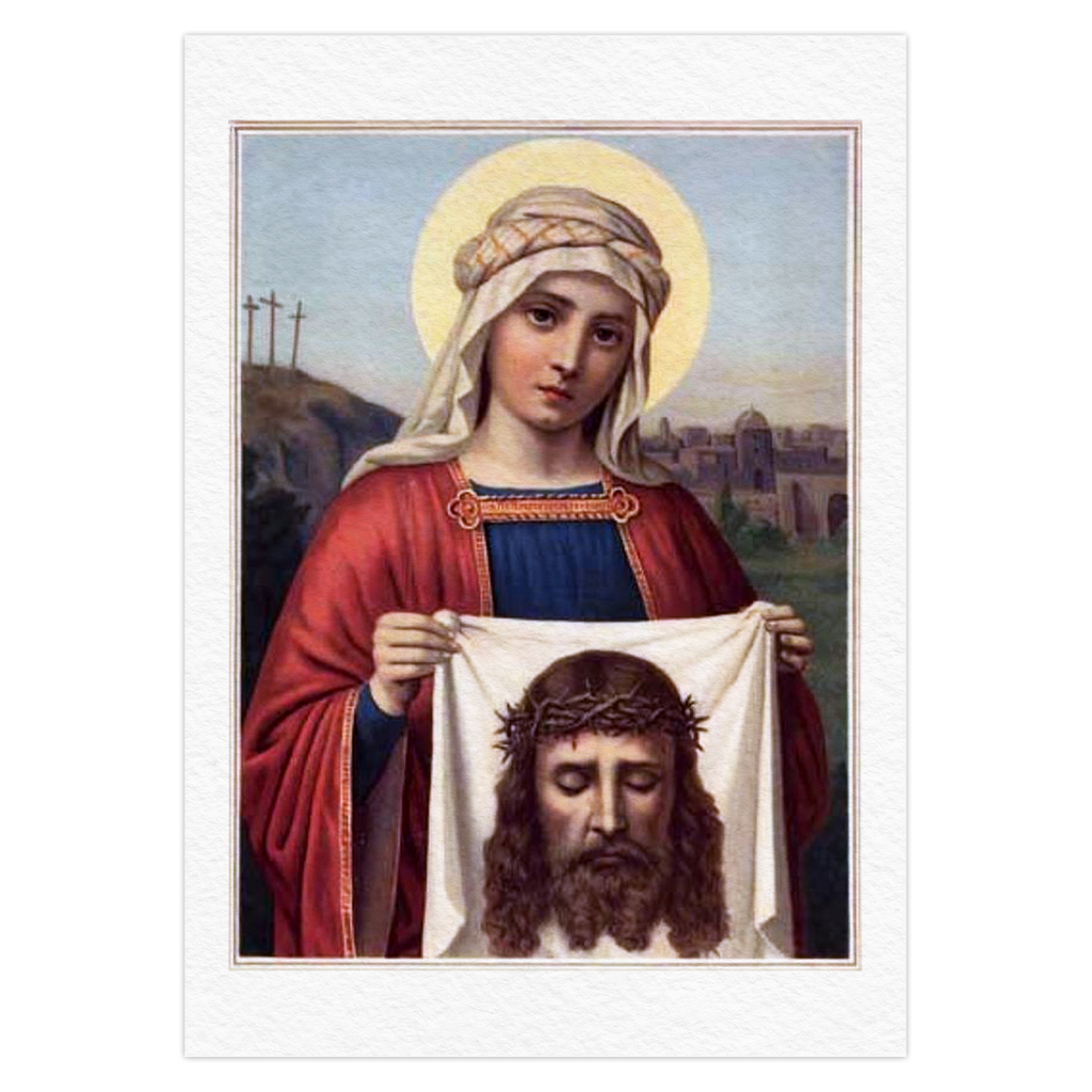 Greeting Card Folded - St. Veronica Of The Veil