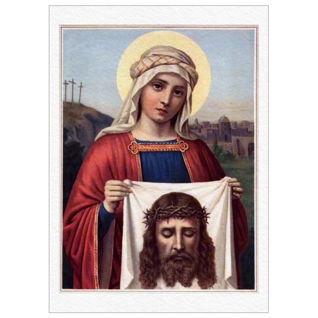 Greeting Card Flat - St. Veronica Of The Veil