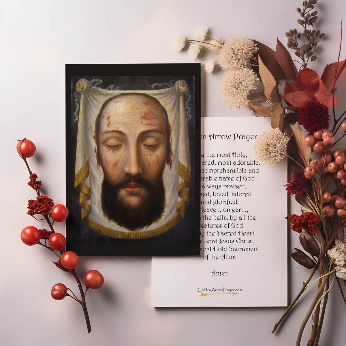 Prayer Card Flat 5x7 - Holy Face