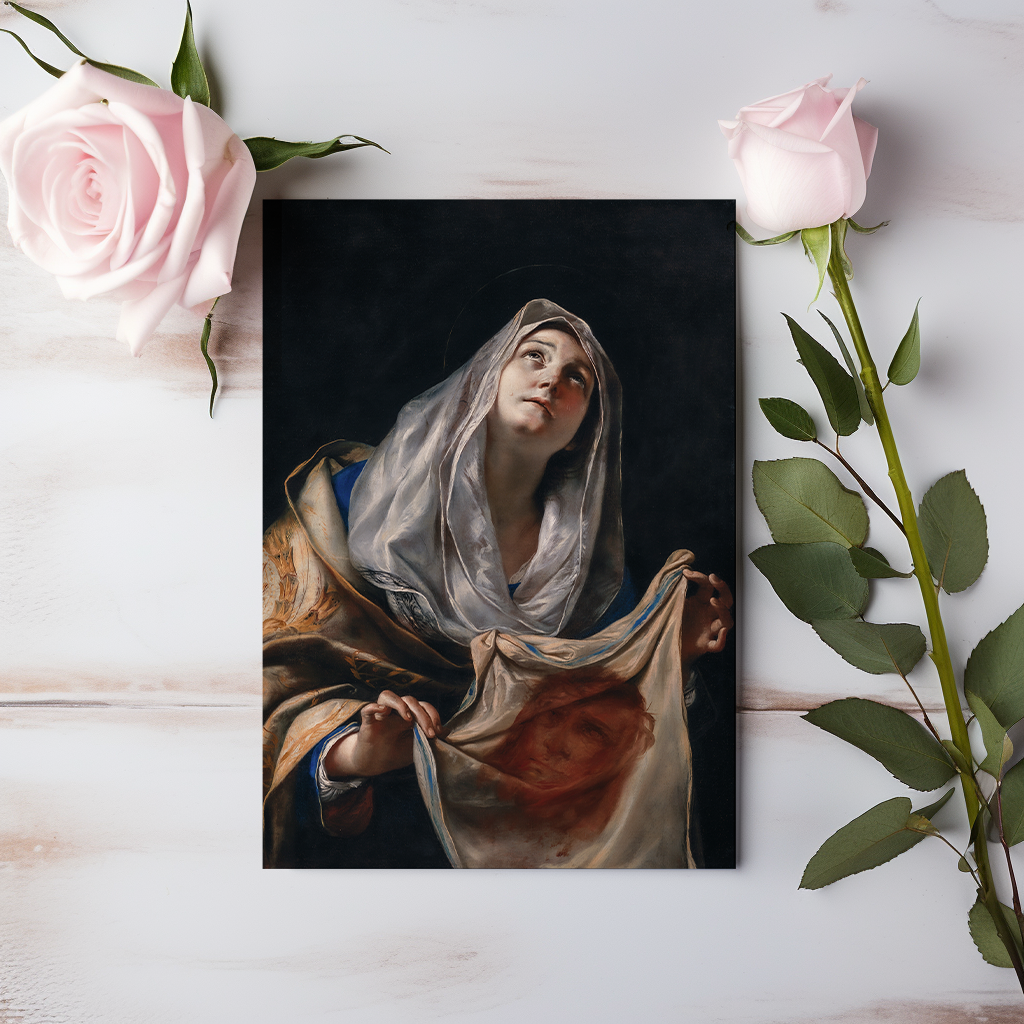 Greeting Card Folded - St. Veronica With The Veil