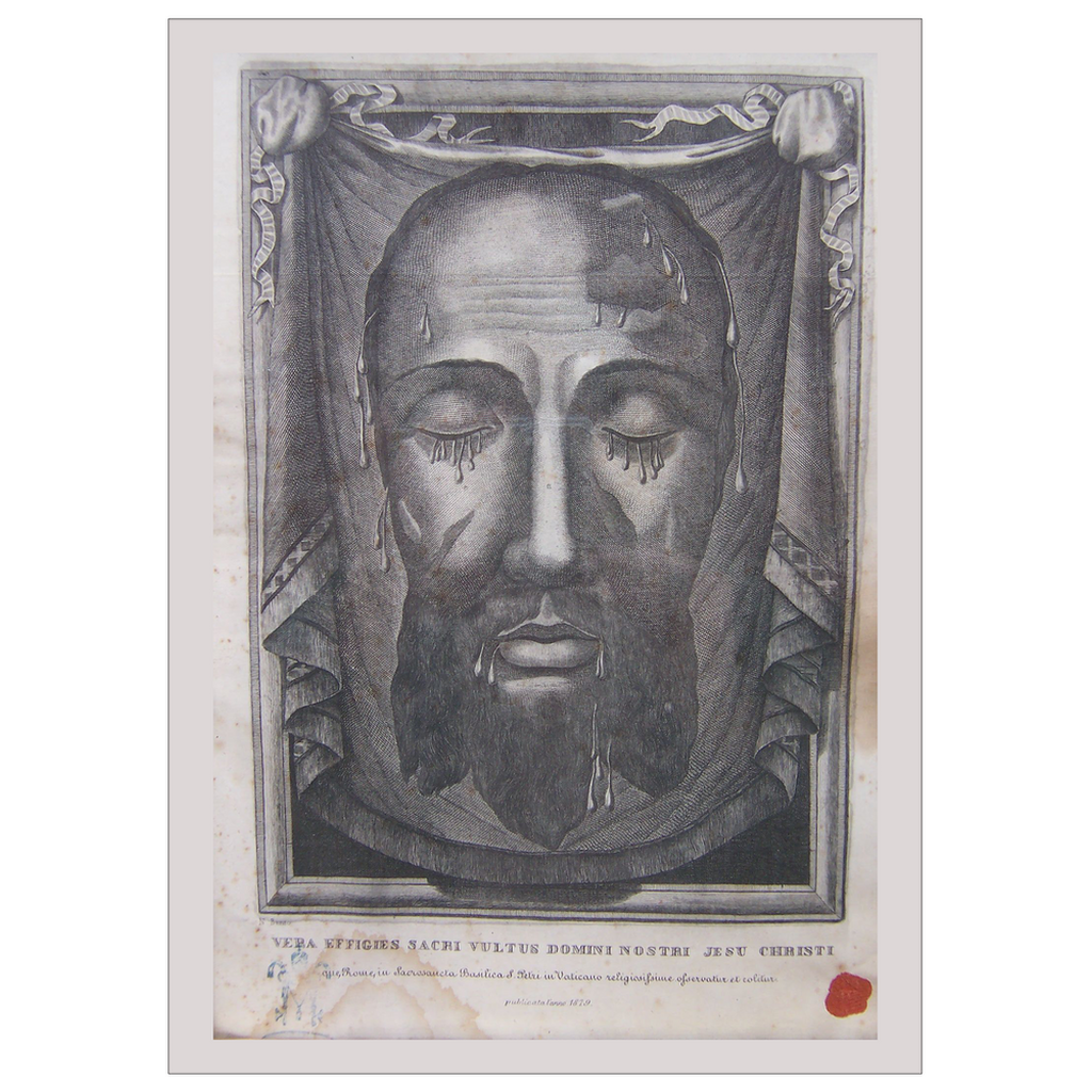 Prayer Card Flat 5x7 - Holy Face Relic