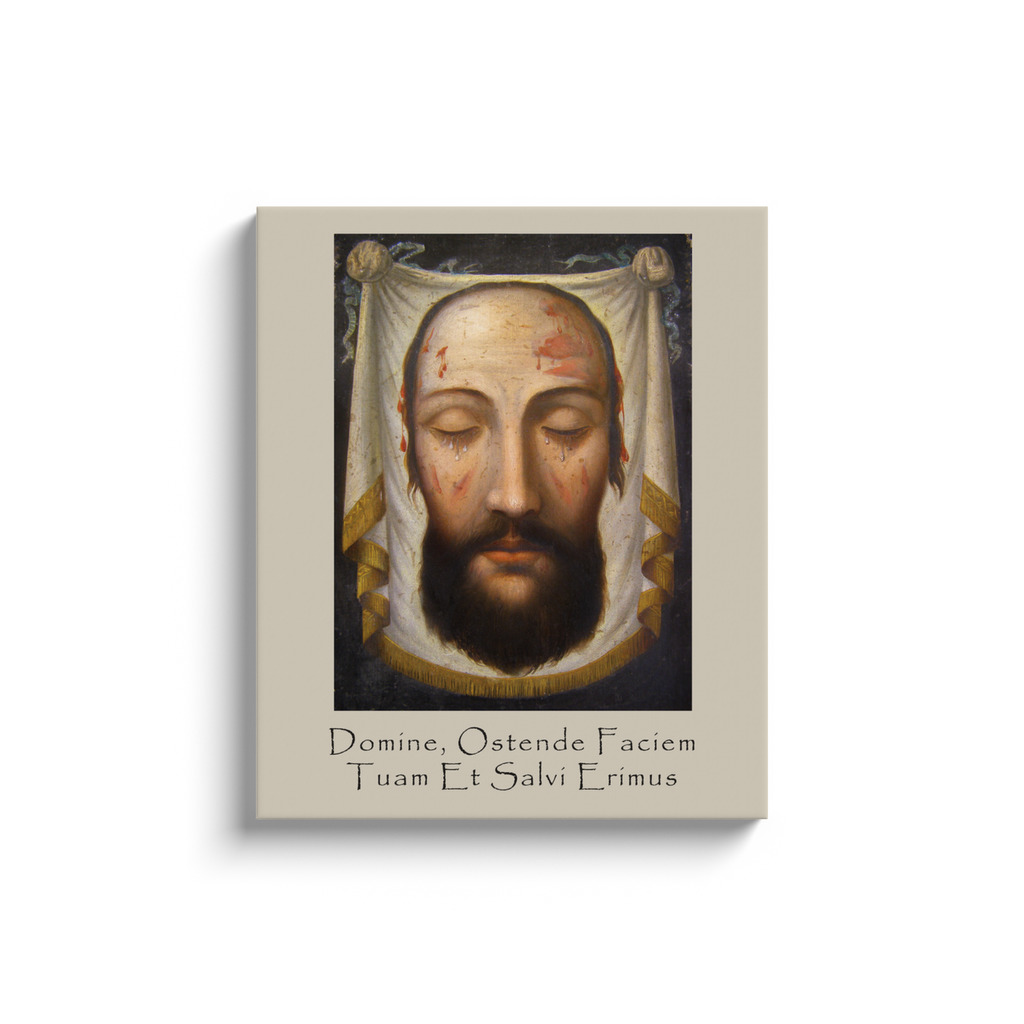 Canvas Wrap - Show Us Thy Face Latin - Tan