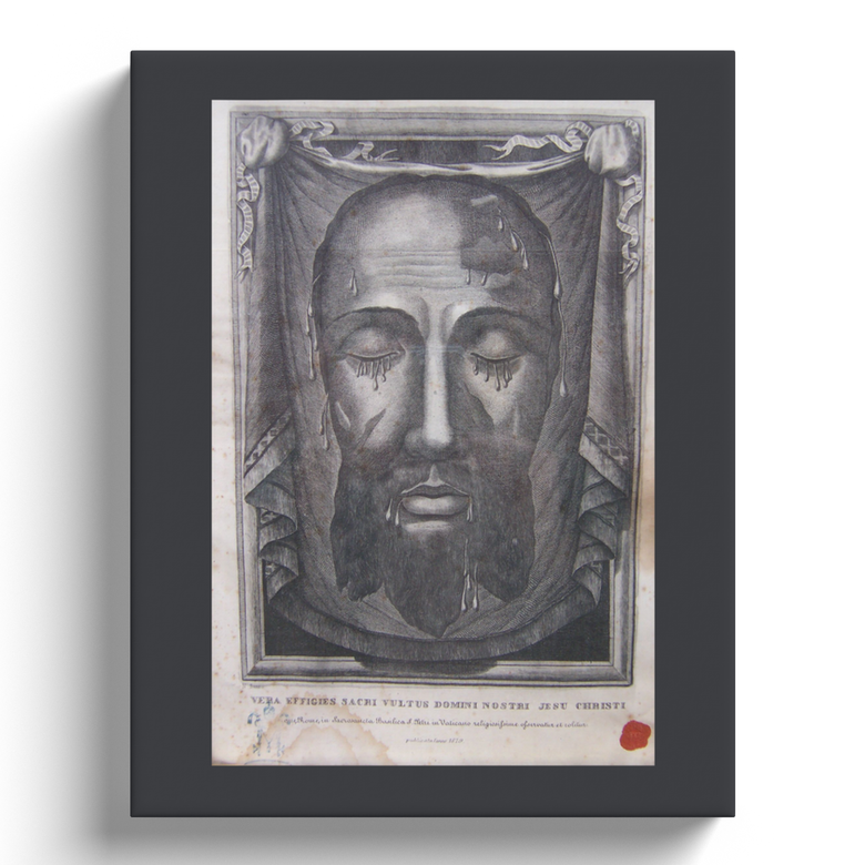 Canvas Wrap - Holy Face Relic - Gray