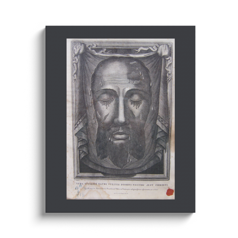 Canvas Wrap - Holy Face Relic - Gray