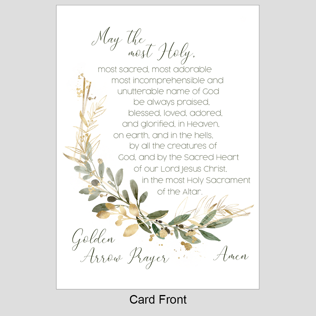 Greeting Card Flat - Golden Arrow Prayer