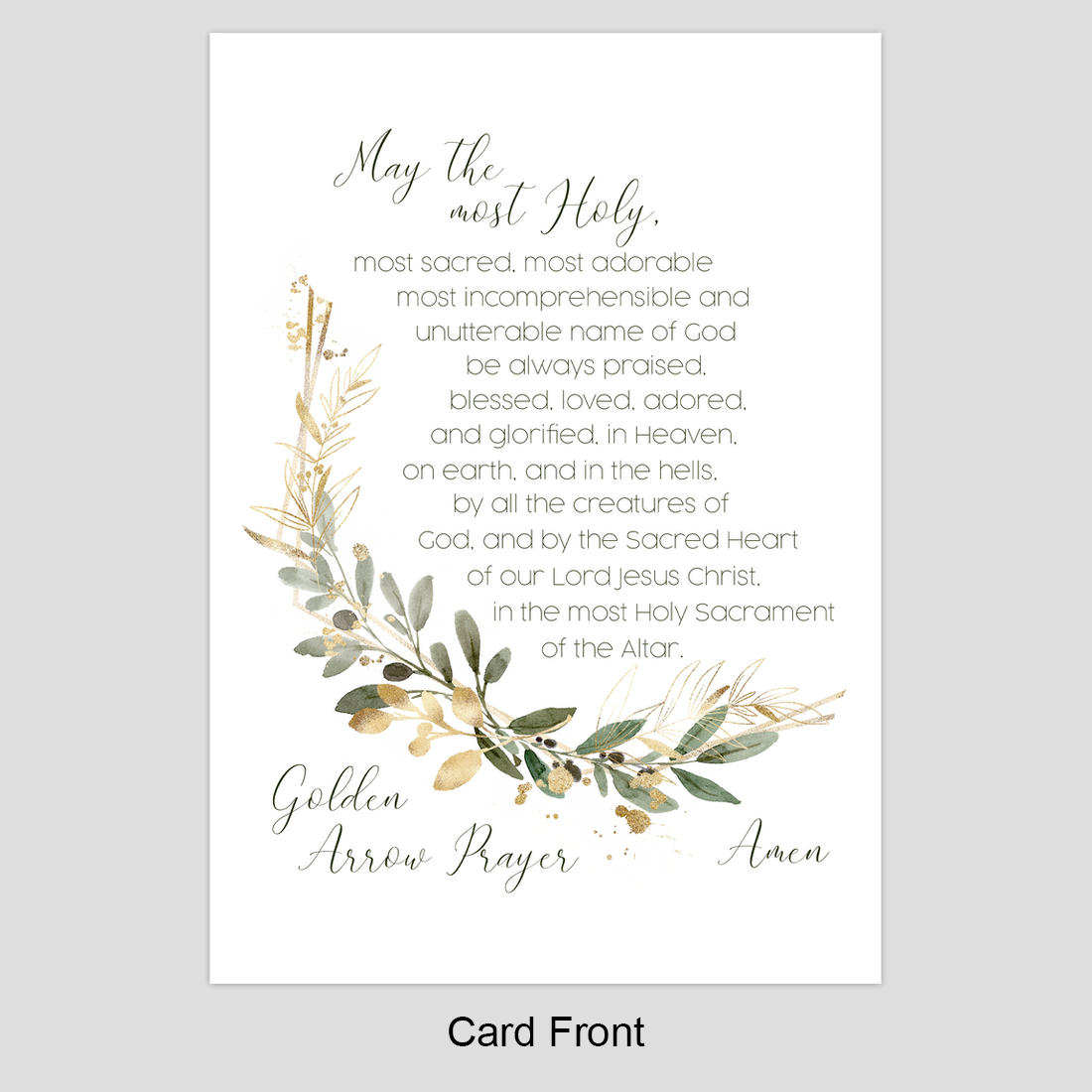 Greeting Card Folded - Golden Arrow Prayer