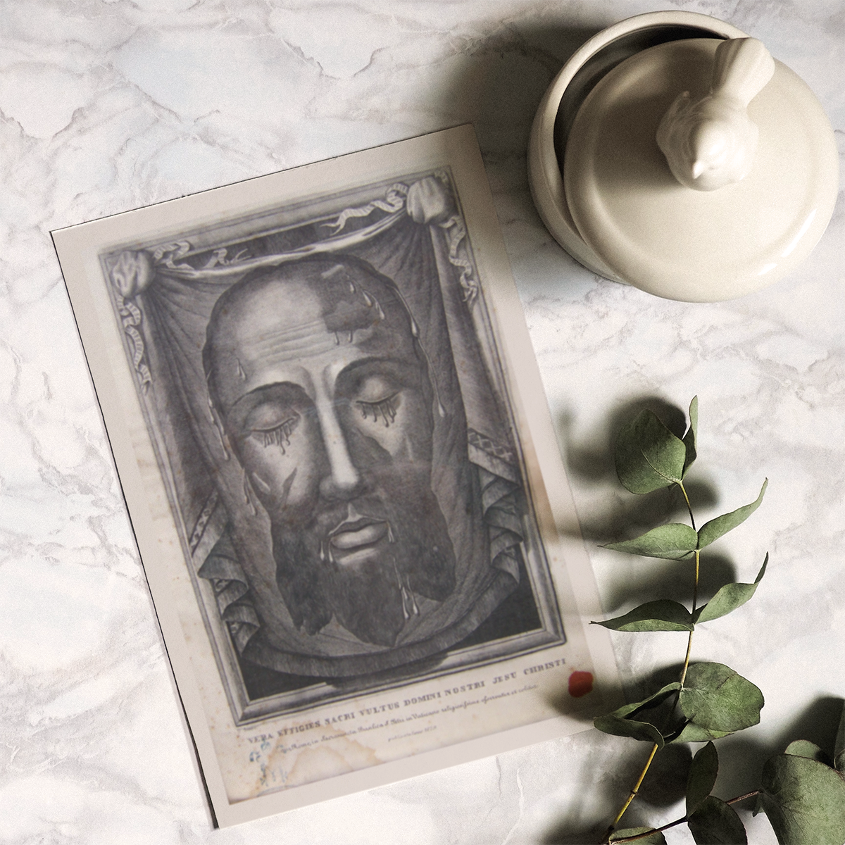 Greeting Card Flat - Holy Face Relic