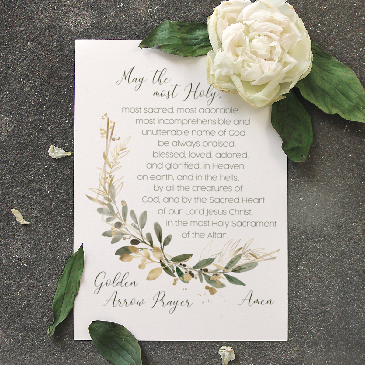 Greeting Card Flat - Golden Arrow Prayer